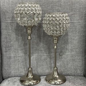 Nanette Lepore Crystal Candle Holders.